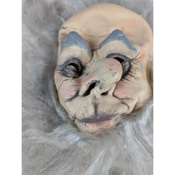 2004 Mario Chiodo Large Latex Mask ~  Wizard Old man Full Head Bald w/Hair READ - Picture 3 of 14